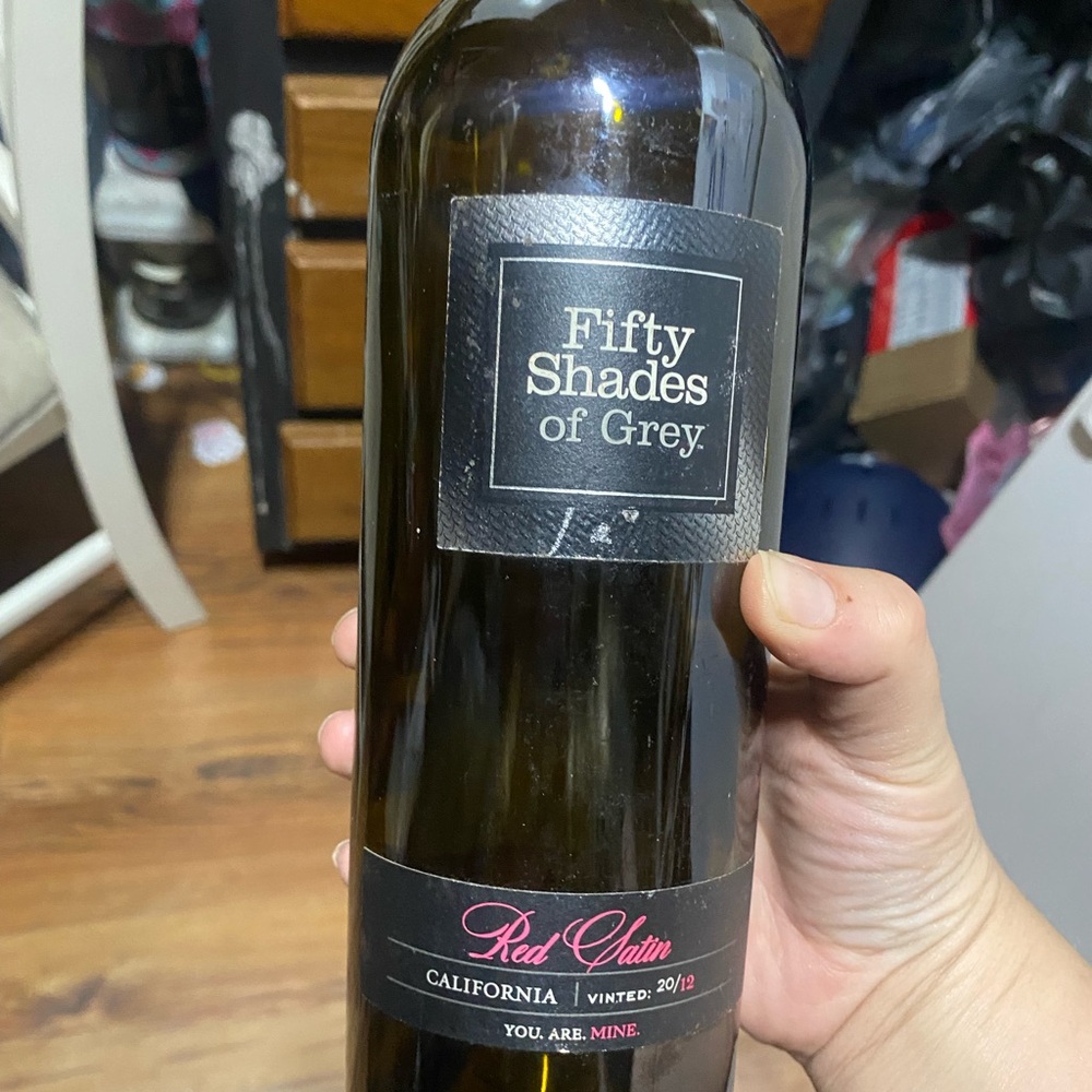 Red Satin Wine. “EMPTY” for collection